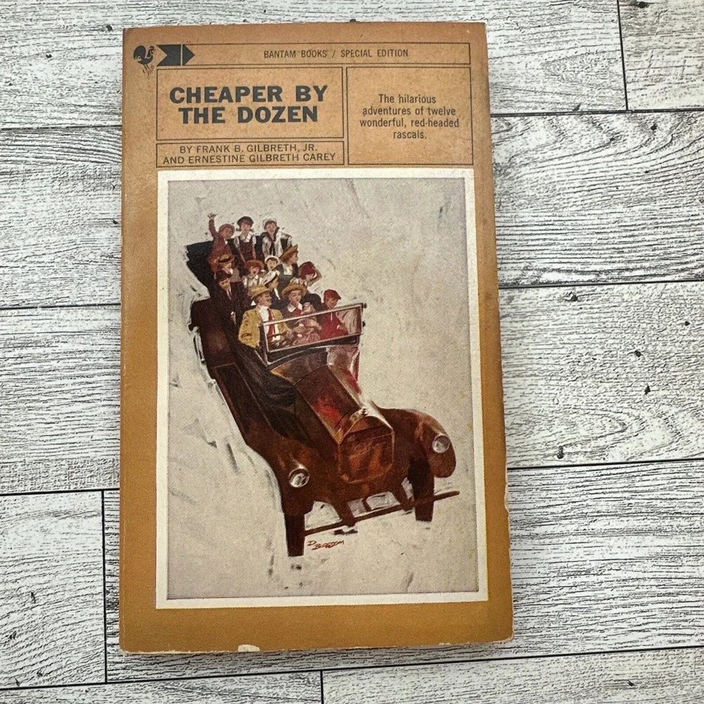 Cheaper by the Dozen‎ Gilbreth 1966 Bantam Vintage Humor Memoir Paperback